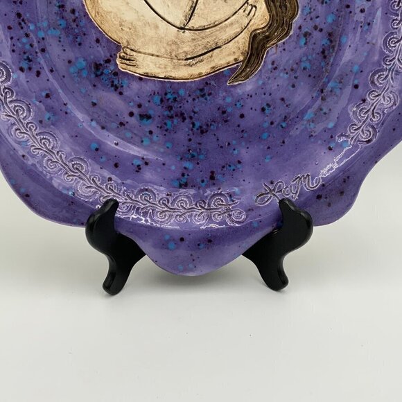 Signed & Dated 2 Have & 2 Hold Handmade Couples Wedding Art Pottery Platter - Picture 6 of 9